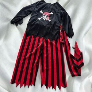 Pirate Skull Kids Costume - Black and Red